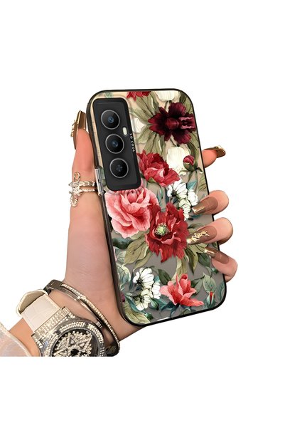 ucuc Realme C65 4g Compatible Hard Acrylic Back Silicone Edge Lens Protection...