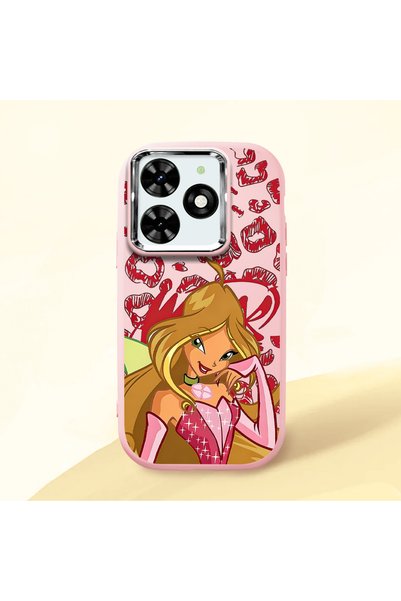 ucuc Infinix Hot 40I Compatible Shock-Absorbing Camera Protected Pink Silicon...