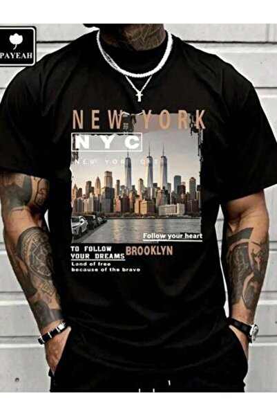 23ERVA Casual Streetwear, New York Brooklyn Street View, Fashionable T-Shirts...