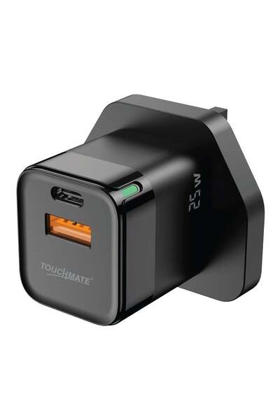TOUCHMATE Fast Qualcomm PD Charger with Dual USB Ports