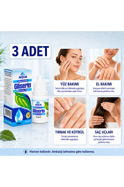 Genel Markalar Karvel Medikal Gliserin Damla 35 ml 3 Adet %99,5 Saf Gliserin,...