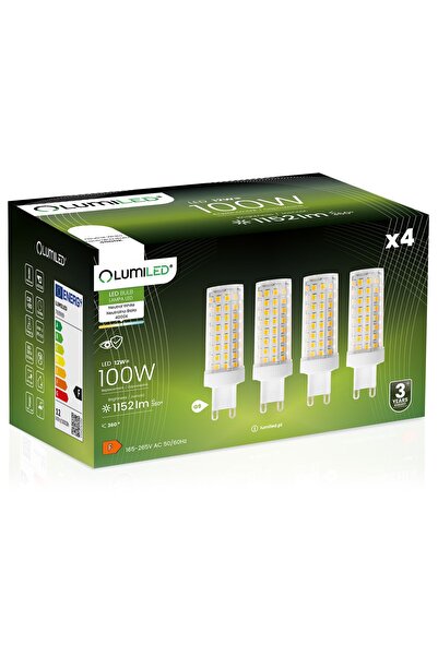 Lumiled 4x Bec LED G9 tip capsulă 12W = 100W 1152lm 4000K Neutru 360 °