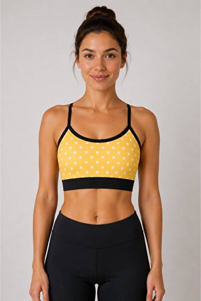 Derya Kurşun Basic Patterned Padded Bustier 529-04