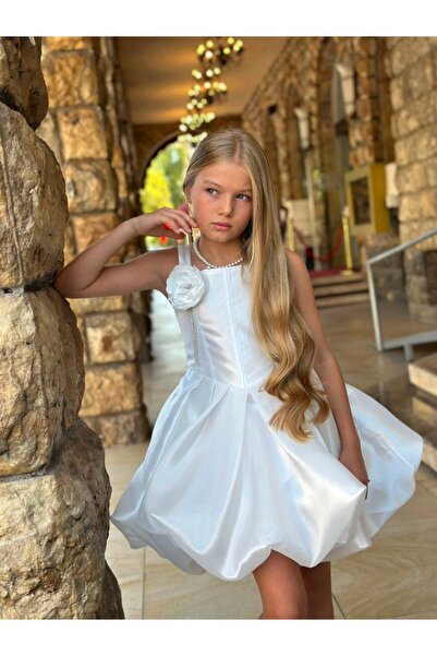 Miss Lorin Kids فستان ساتان بتصميم خاص للأطفال