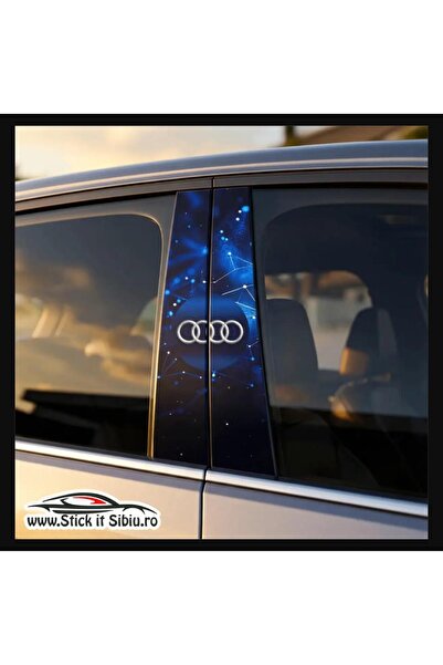 StickITsibiu - Set Stickere Stalpi Usi - CORELINK AUDI | Autocolant Premium L...