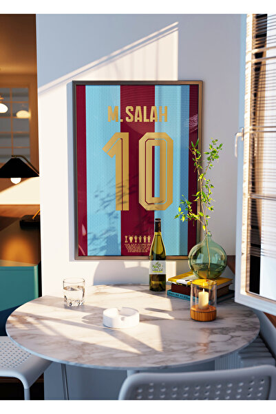 Base Concept Tablou poster cu design de tricou Mohamed Salah 10 (înrămat)