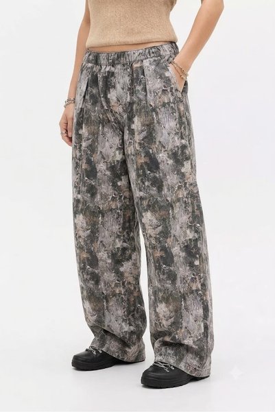 september island Ruth Mixed Color Oversize Adjustable Waist Shalwar Trousers