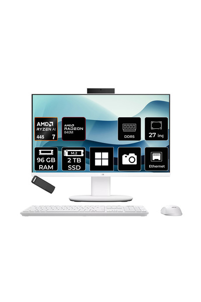 ASUS Expertcenter V600 Aio (VM670GA) AMD RYZEN AI 7 445 96GB RAM 2TB SSD AMD ...