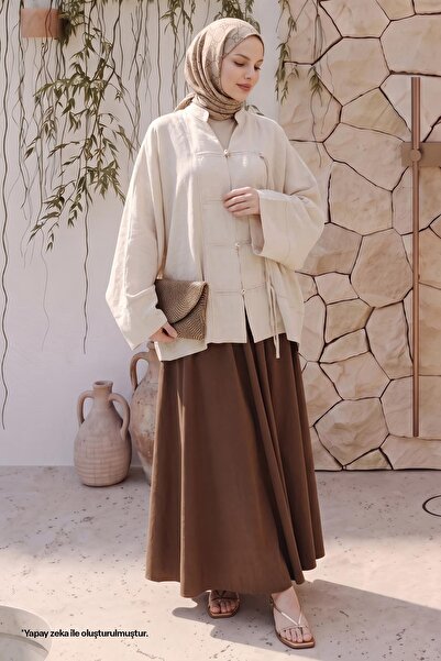 InStyle Kimono sa širokim rukavima i kamenim detaljima