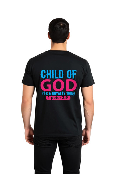 PayBuy Men's Faith Child of the Kingdom Royal Theme Printed Short Sleeve T-Sh...