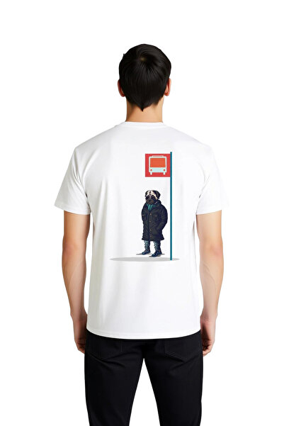 PayBuy Stylish Coat-Wearing Cute Dog Printed Men's T-Shirt
