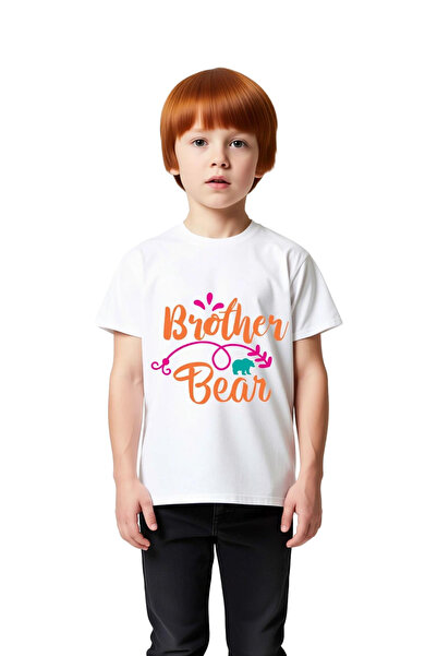 PayBuy Boy's Brother Bear Themed Printed Short Sleeve Round Neck Cotton T-Shi...