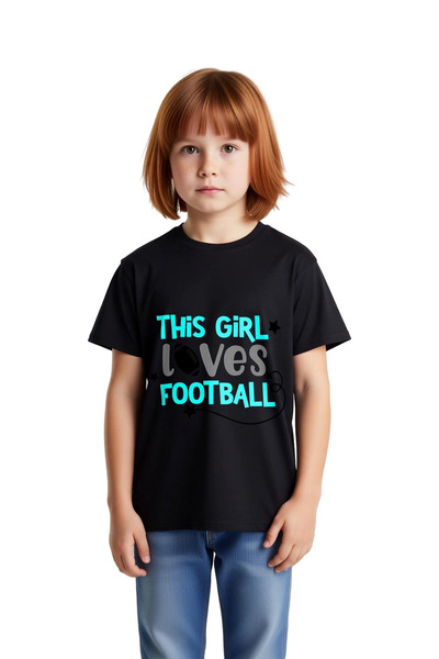 PayBuy تي شيرت للأطفال مطبوع عليه Football Love - Girl Power