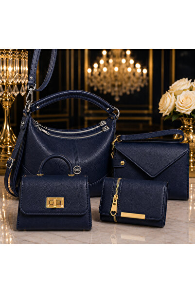 MODAMARKM Luxury Set of 4, Excellent Quality Shoulder and Handbag, Multi-Sect...