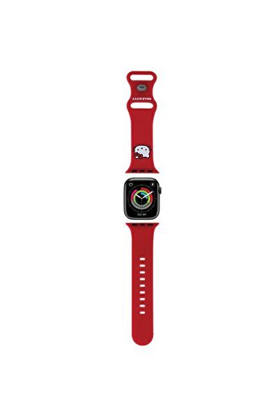 Hello Kitty Pasek HKAWMSCHBLR Apple Watch 38/40/41mm κόκκινο λουράκι σιλικόνη...