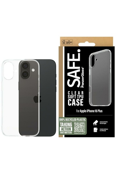 CARE by PanzerGlass® Θήκη TPU SAFE της PanzerGlass για iPhone 16 Plus Διαφανής