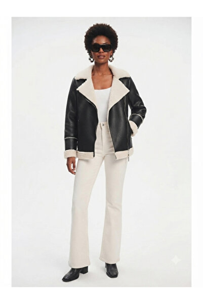 Ng Style Fur Detailed Biker Coat