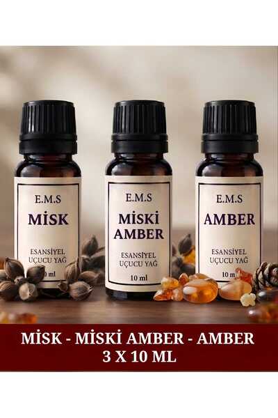 E.M.S AVM MİSK - MİSKİ AMBER - AMBER Esansiyel Uçucu Yağ Buhurdanlık Yağı Dif...