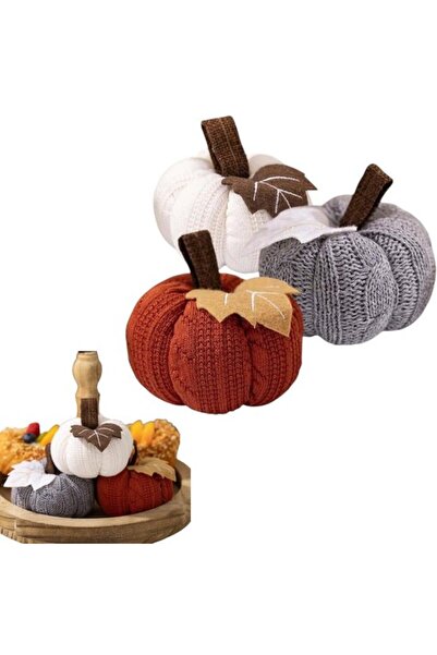 OEM Set de 3 dovleci mici croșetați, decorațiune de Halloween pentru casă, pe...