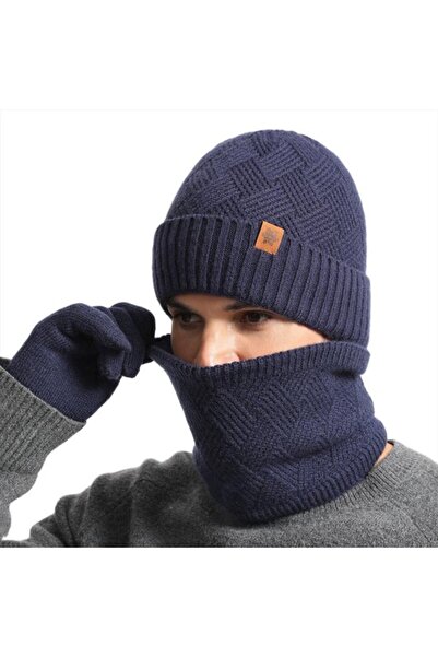 STARSTAR 3-piece men's winter set alpaca navy.