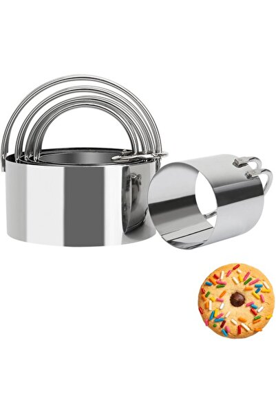 STARSTAR 5-piece cookie cutter set, stainless steel with handles, suitable fo...