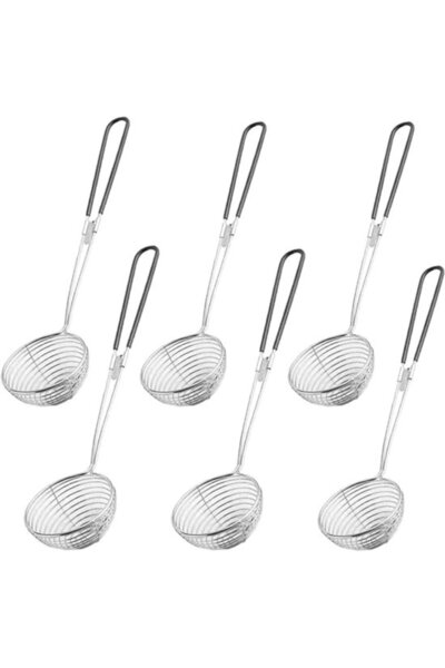 STARSTAR Stainless steel strainer set of 6, with handles, suitable for hot po...