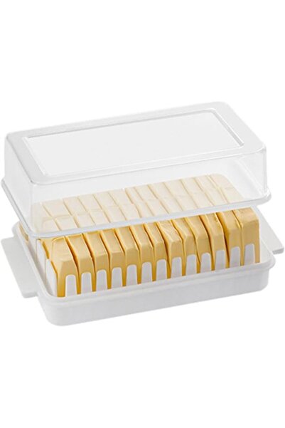 STARSTAR Butter slicer with storage box, suitable for toast and pastries, yel...