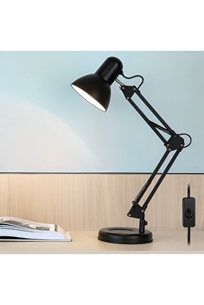 OEM Lampă de birou reglabilă din metal negru pentru studiu/lucru
