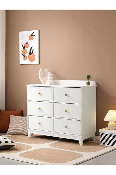 Seka Design MAYA 6 Çekmeceli Şifonyer / Geniş Yatak Odası & Ev Düzenleyici - ...