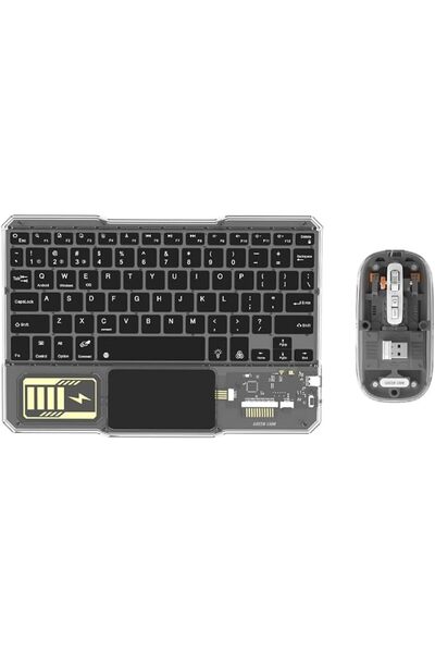 Green Lion Press Green Lion Transparent Duo Wireless Keyboard & Mouse - Black