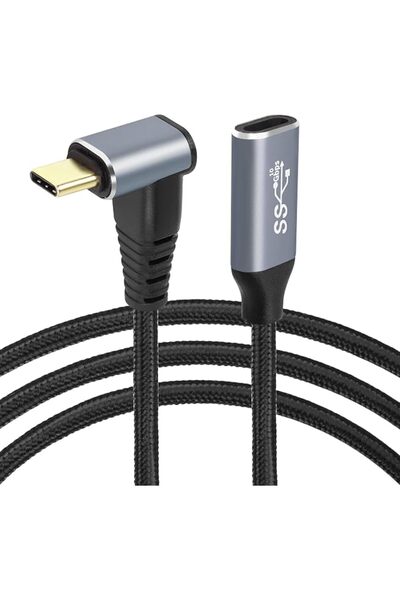 NALACAL 2M Right Angle USB C Extension Cable,90 Degree 10Gbps PD 100W USB3.1 ...