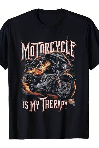 21JNRY Men's & Women's Heavyweight Motorcycle Rider T-Shirt - Retro Tee With ...