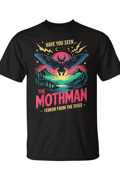 26LIK هل رأيت تي شيرت Mothman Terror From The Skies لمحبي الملابس التي تُناسب...