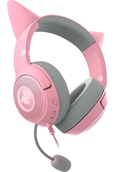 RAZER Kraken Kitty V2 - Kablolu RGB Kulaklık Kedi Kulaklık Pembe
