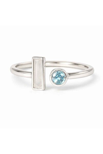 craftmystic Inel Argint 925 cu Piatra Lunii si Topaz Alb - Echilibru si Clari...