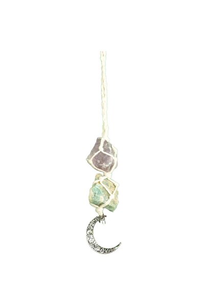 craftmystic Ornament de agatat cu cristale vindecatoare Ametist si Amazonit c...