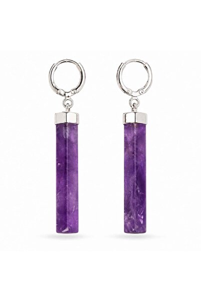 craftmystic Cercei cu Ametist, Prisma Hexagonala - Claritate si Echilibru Int...