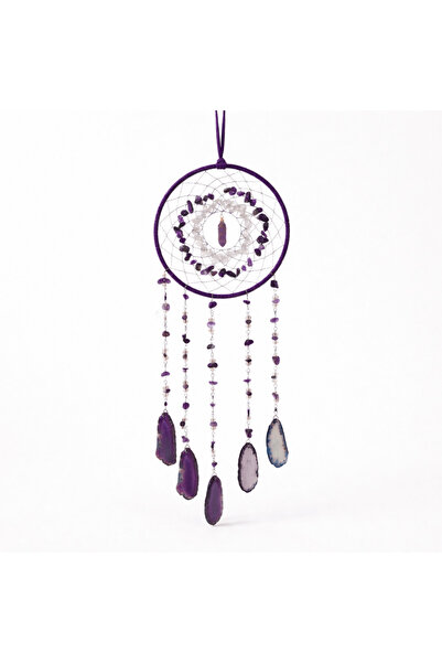 craftmystic Dreamcatcher cu ametist, cuart transparent si agat - un simbol al...