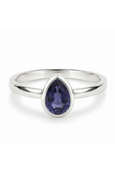 craftmystic Δαχτυλίδι Ασημένιο 925 με Δάκρυ Φακίτη Ιολίτη – Διαίσθηση και Εσω...