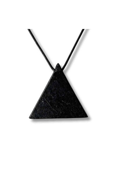 craftmystic Necklace with Triangle Pendant made of Natural Shungite - Energy ...