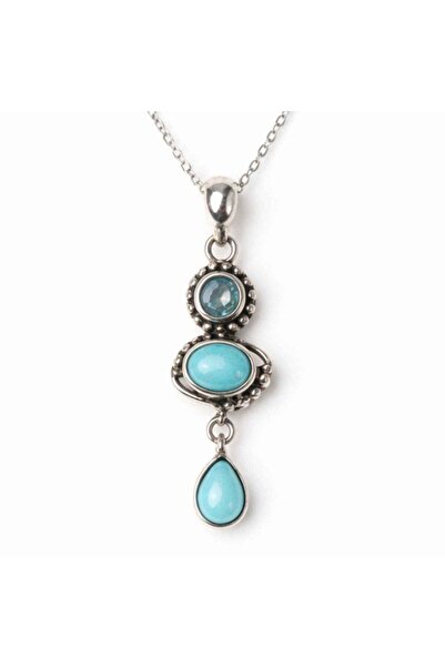 craftmystic Колие сребро 925 с Тюркоаз и Топаз – яснота и женски баланс