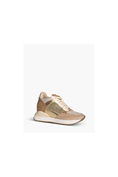 Corina Sneaker Μπεζ Χρυσό με εσωτερική φιάπα