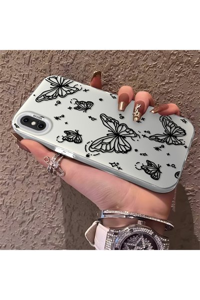 CHICASELUX حافظة فراشة أنيقة متوافقة مع هاتف iPhone X/XS، حافظة واقية متينة ل...