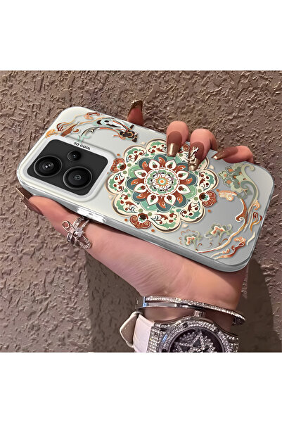 CHICASELUX Redmi Note 13 Pro Plus+ 5G Uyumlu Geleneksel Dunhuang Motifli Sili...