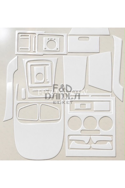 FD Damla Etiket Opel Astra g Dashboard Console Trim Front Chest Mahogany Fini...