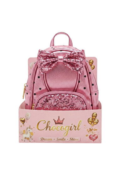 CHOCOGIRL Ruby Leather Girls' Sequin Backpack Pink