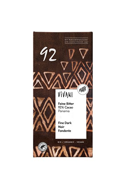 Vivani Ciocolata amaruie 92% cacao si zahar din flori de cocos vegana,