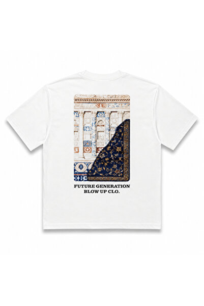 Blow Up Future Generation Mimari Kilim Desenli Oversize Unisex Tshirt