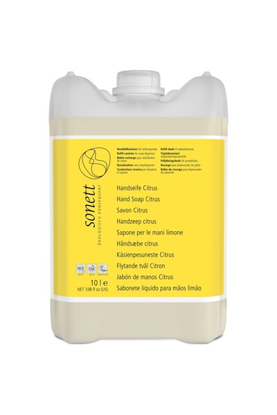 Sonett Săpun lichid cu lămâie organică pentru mâini și corp, 10L