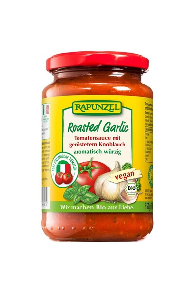 Rapunzel Sos de roșii cu usturoi prăjit, organic vegan, 350g